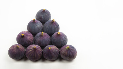  Ripe fresh figs close up, top view