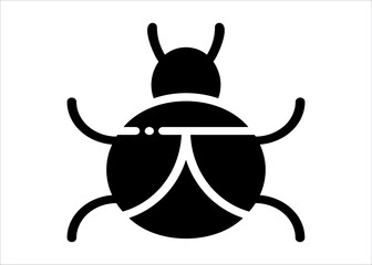 Bug vector icon for apps and website