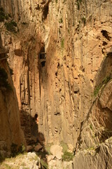 The dramatic and scary El Caminito Del Rey hiking path and Ronda Bridge in Southern Spain