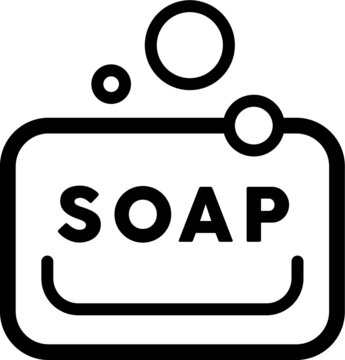 personal protective equipment, personal protective equipment flat vector icons and symbols.  soap, liquid soap. outline symbols. prevention, covid prevention 19.