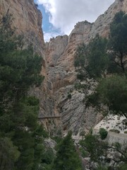 The dramatic and scary El Caminito Del Rey hiking path and Ronda Bridge in Southern Spain
