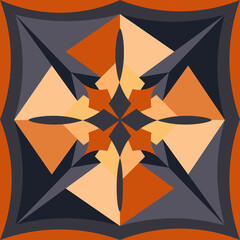 Abstract braid. Abstraction background. Black, gray, orange.