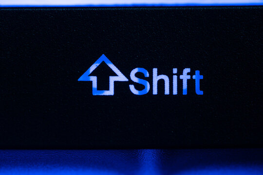 Shift Key Purple Blue Lights