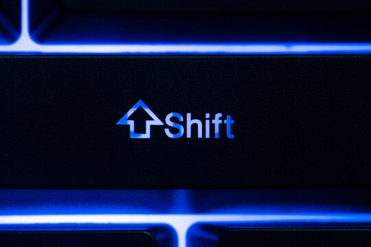 Shift Key Purple Blue Lights