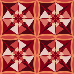 Abstract braid. Abstraction background. Red, yellow, pink.
