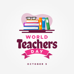 Fototapeta na wymiar World Teachers Day Vector Design Illustration For Celebrate Moment