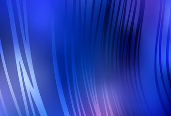 Light BLUE vector texture with curved lines.