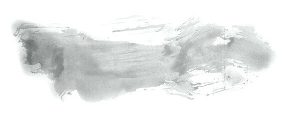 Obraz premium Abstract watercolor background hand-drawn on paper. Volumetric smoke elements. Neutral Gray color. For design, web, card, text, decoration, surfaces.