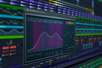 DAW Music Production Samples Tracks Mixer Computer Music Equalizer