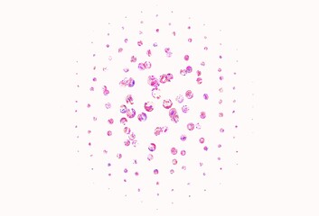 Light Pink vector background with bubbles.