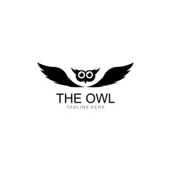 Owl logo template vector