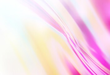Light Pink, Yellow vector blurred shine abstract texture.