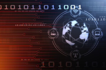 Digital Abstract technology background,2d illustration
