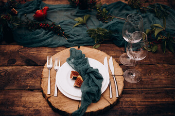 Wedding table decoration boho style