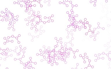 Light Pink vector background with forms of artificial intelligence.