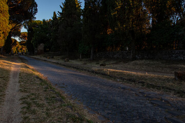 Obraz premium The ancient appia is the most famous street in Rome.