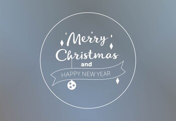 Obraz premium Christmas greeting card. Merry Christmas and happy new year