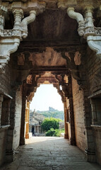 Main entrance gate of the temple in India - image
