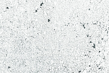 Crackle paint overlay. Vector black and white  grunge pattern made from natural oil paint crackle. Cool texture of cracks, stains, scratches, splash, etc for print and design. EPS10.