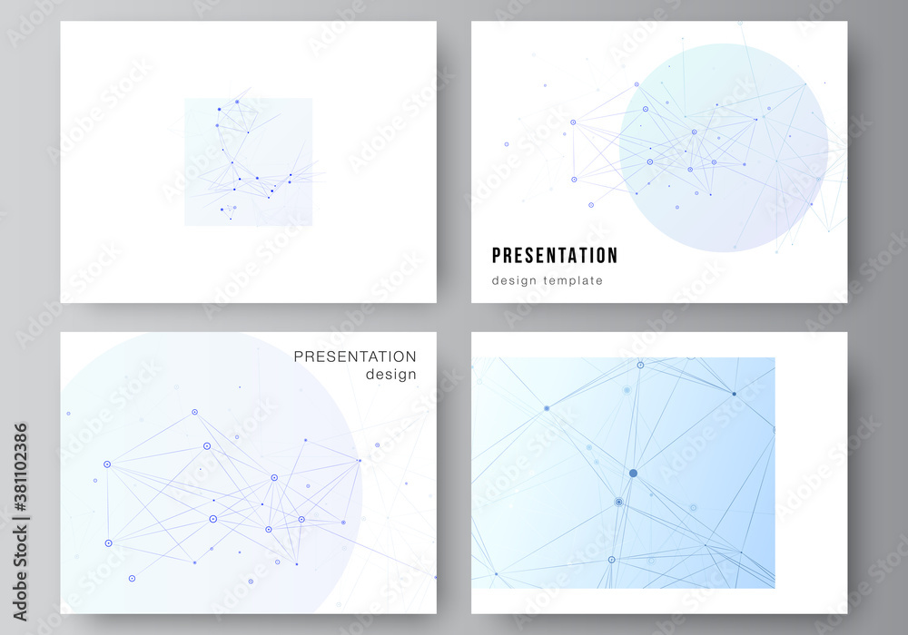 Wall mural vector layout of presentation slides design business templates, multipurpose template for presentati