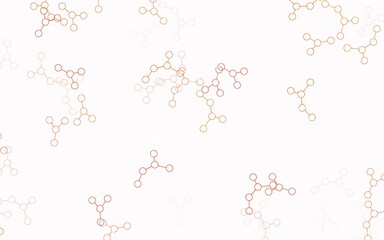 Light Red vector template with artificial intelligence structure.