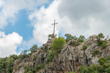 Iron cross from the mountain of the Christian Monastery of Lluc