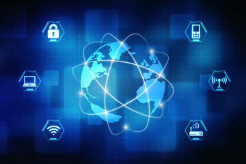 Digital Abstract technology background,2d illustration
