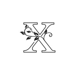 C Nature Floral initial letter logo icon. Monogram luxury floral leaves with letter logo icon for luxuries business.
