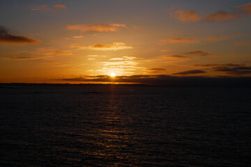 sunset over the sea