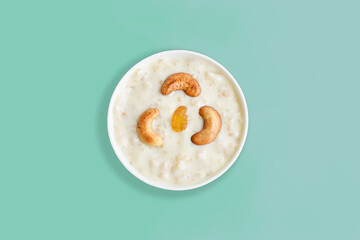 Diwali festival sweet food vermicelli Kheer, Indian sweet Mithai with condensed milk for Dusshera, Ramadan North India. Semiya payasam, Palada Payasam dessert for Kerala Onam Sadhya or Sadya, Vishu. 

