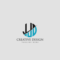 JJD Letter Logo Design Cross Monogram Icon.
