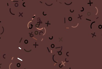 Light Pink vector texture with mathematic symbols.