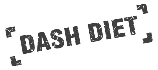 dash diet stamp. square grunge sign isolated on white background