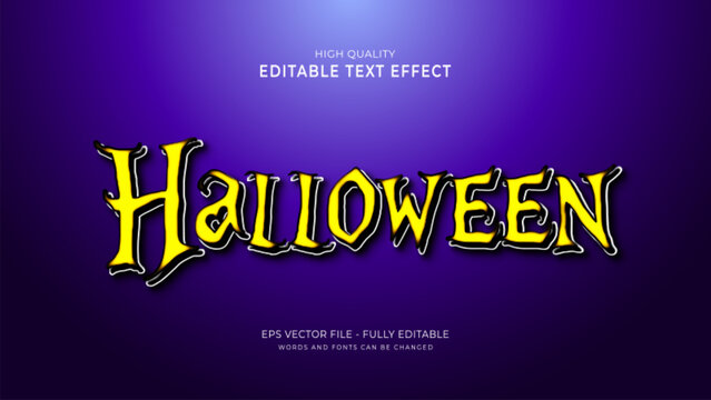 halloween text effect, editable display font style effect.