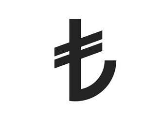 Turkish lira sign. currency symbol, simple style financial web design element
