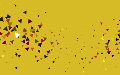 Light Yellow, Orange vector texture in triangular style. Beautiful illustration with triangles in nature style. Pattern for busines ad, booklets, leaflets
