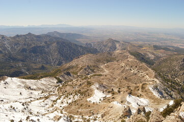 Hiking in the beautiful nature of the Sierra Nevada Mountain range in Spain