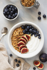 Blueberry and Fig Granola Bowl