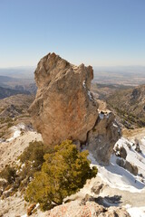 Hiking in the stunning valleys of the Sierra Nevada mountain range in Southern Spain