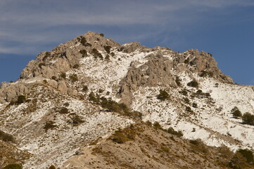 Hiking in the stunning valleys of the Sierra Nevada mountain range in Southern Spain