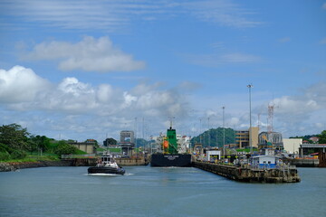 Fototapeta premium Panama Canal - Canal de Panama - Pedro Miguel Locks area