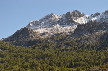Hiking in the stunning valleys of the Sierra Nevada mountain range in Southern Spain