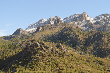 Hiking in the stunning valleys of the Sierra Nevada mountain range in Southern Spain