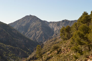 Hiking in the stunning valleys of the Sierra Nevada mountain range in Southern Spain