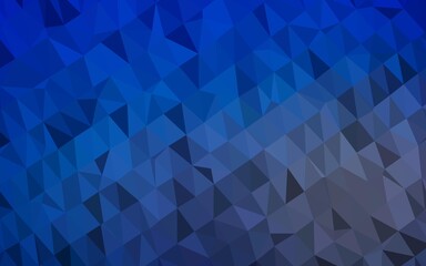 Dark BLUE vector polygonal background. A sample with polygonal shapes. Brand new design for your business.