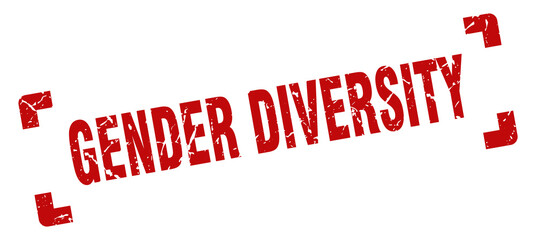 gender diversity stamp. square grunge sign isolated on white background
