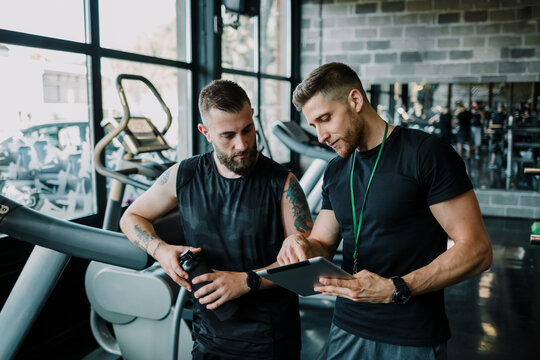 Indoor personal cardio training in gym