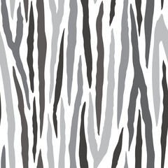 Fototapeta premium Vector Grayscale Zebra Stripe seamless pattern background from the Fancy Floral Zebra Collection. Good for fashion, accessories, stationery, bedding, packaging, home decor