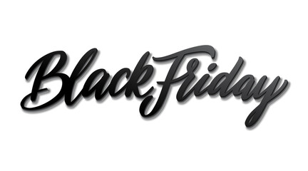 Black Friday lettering. Ad, poster, sign board design layout. Handwritten lettering. Сursive.