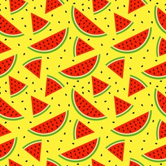 illustration vector graphic of watermelon seamless pattern